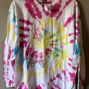 Nickelodeon Spongebob & Patrick tyedye longsleeve t shirt Size 1X